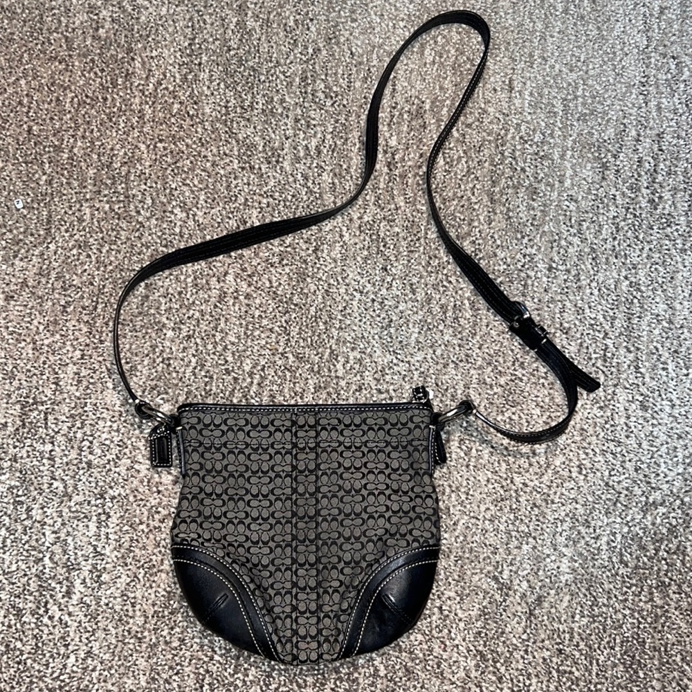 Coach Black and Gray Crossbody Bag